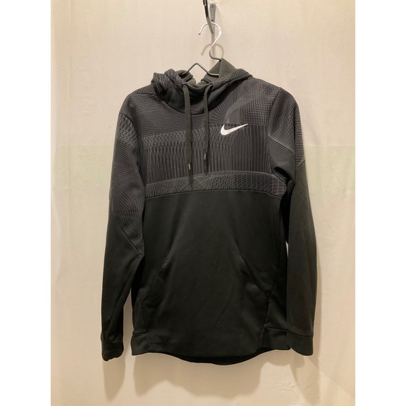 Nike‎ Therma Fit Hoodie Black Athletic Pullover Long Sleeve Logo Womens - Picture 6 of 7